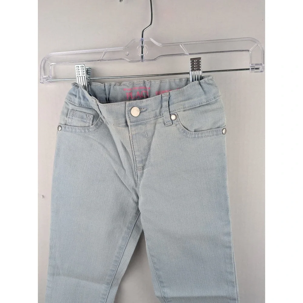The Childrens Place Kids Light Wash Skinny Jeans Adjustable Waist 5T New